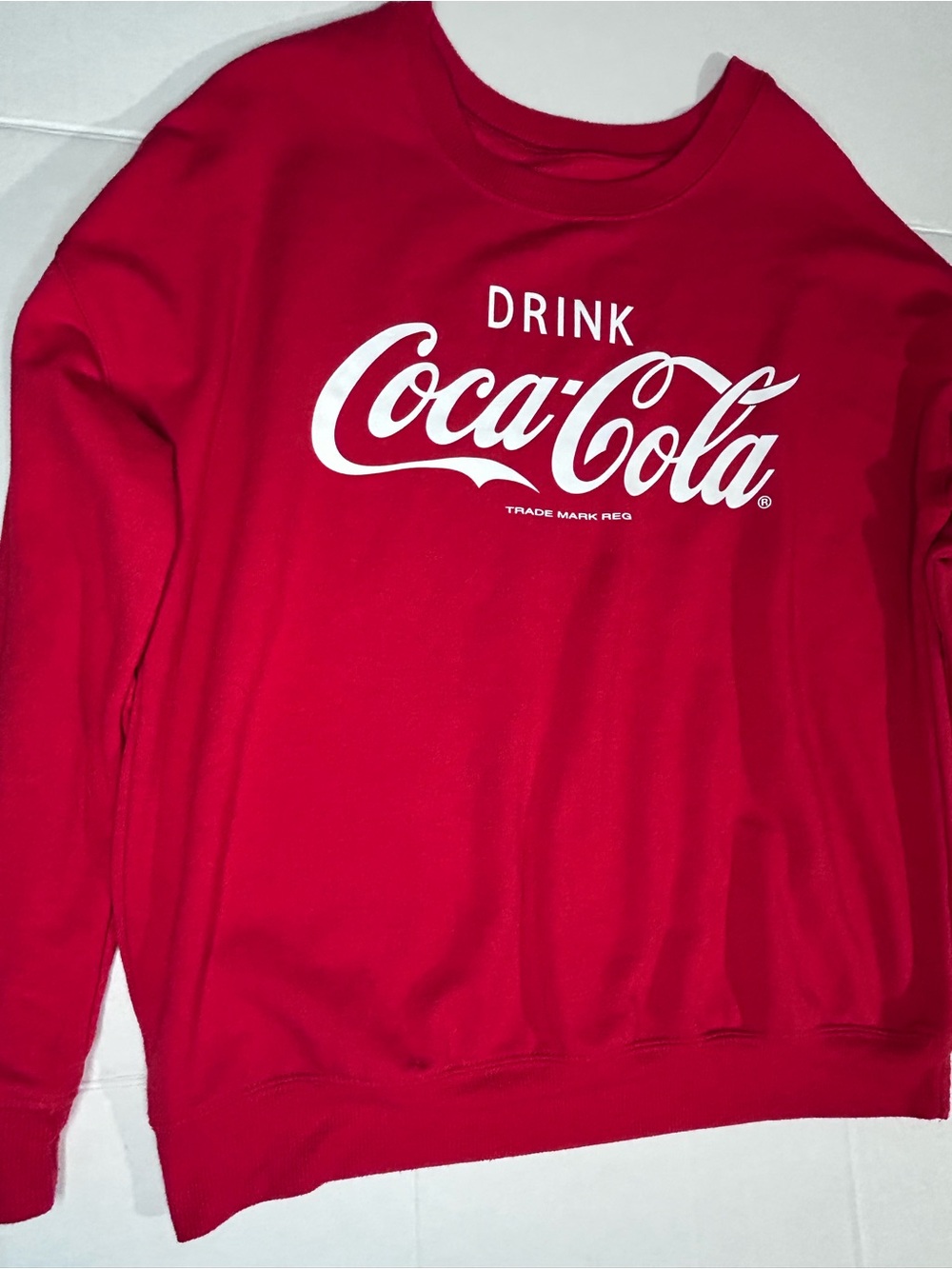 Coca Cola Red Crewneck Sweatshirt with White Logo